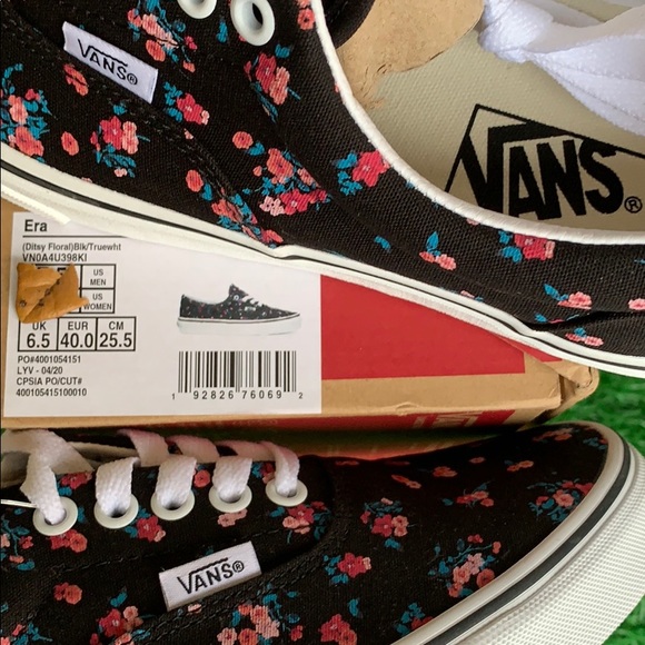 VANS ERA DITSY FLORAL BLK/Trwht Men’s - Picture 16 of 16